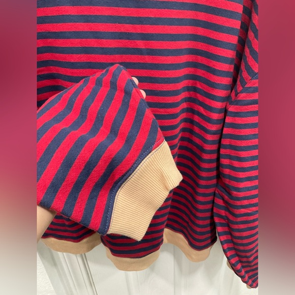 NEW Free People Classic Striped Oversized Crewneck Nautical Combo Size Large - Picture 6 of 6